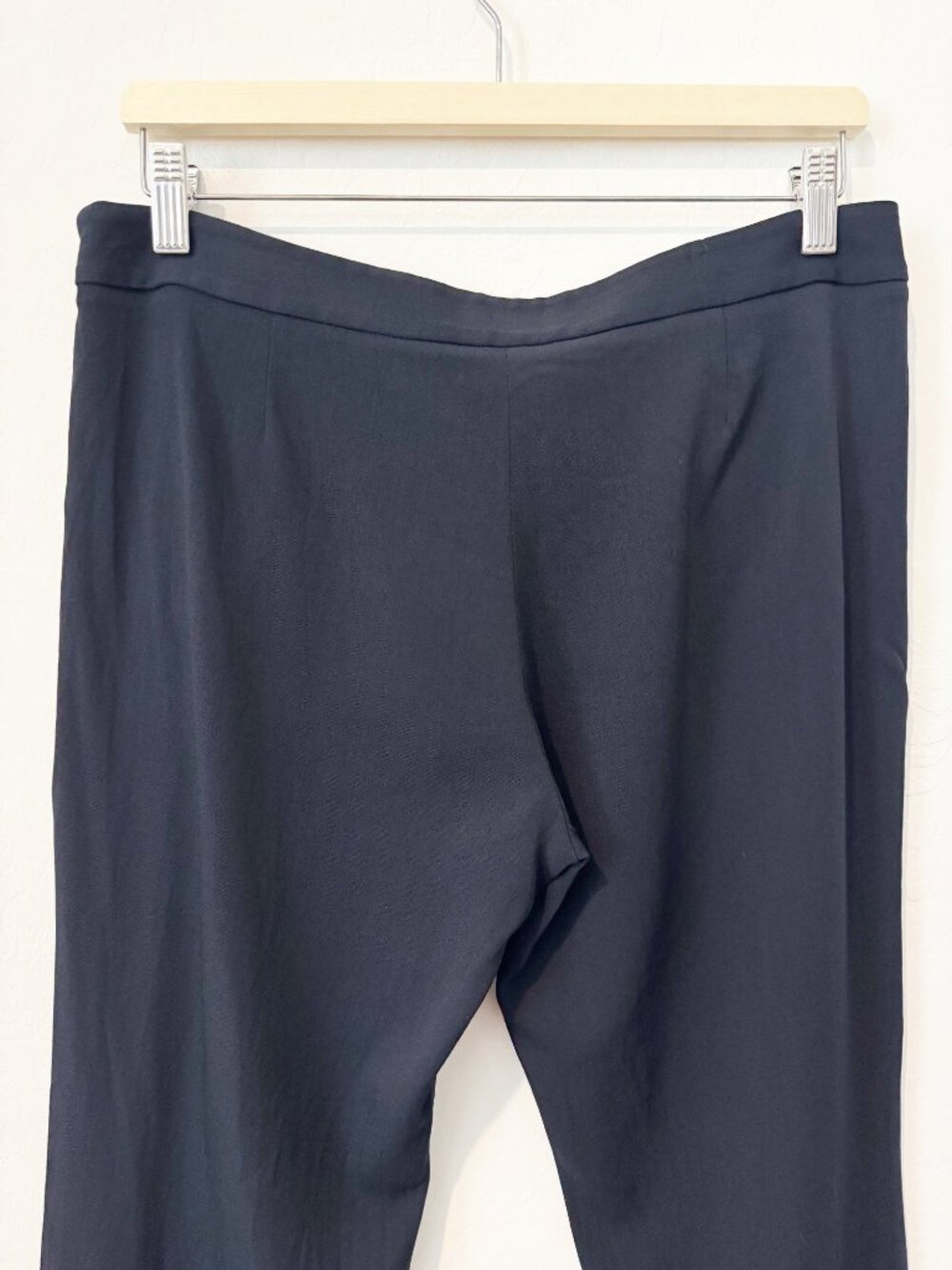Theory Mandarin Wool Silk Blend Sailor Trouser Pants Quiet Luxury Navy Blue 8 - Picture 9 of 10